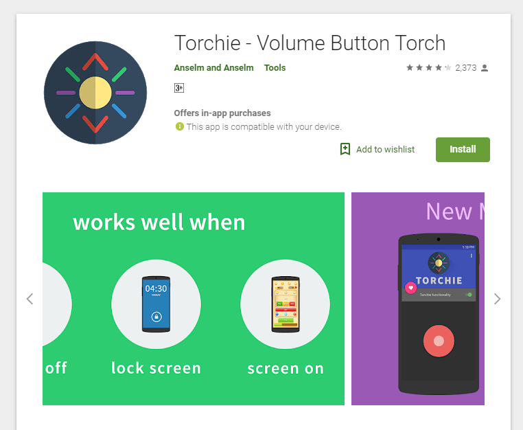 Turn on your flashlight with volume button