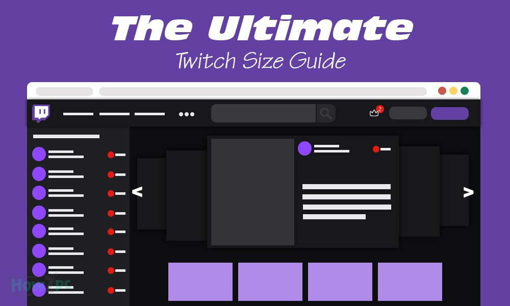Twitch Size Guide-Banner, Emote, Panel