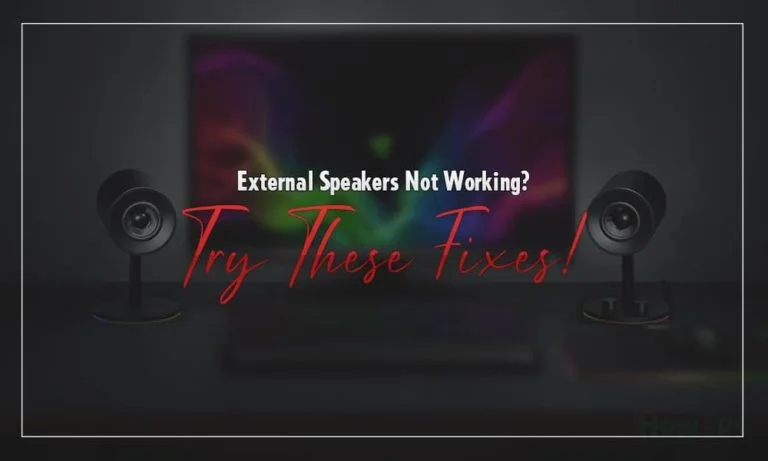 External speakers not working windows 10