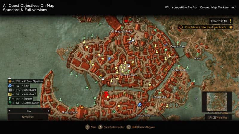 All Quest Objectives on Map