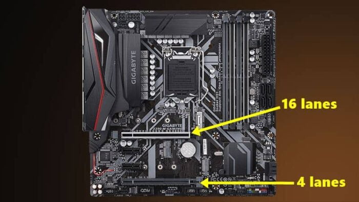 Gigabyte Z390 M Gaming with two PCIe x16 slots