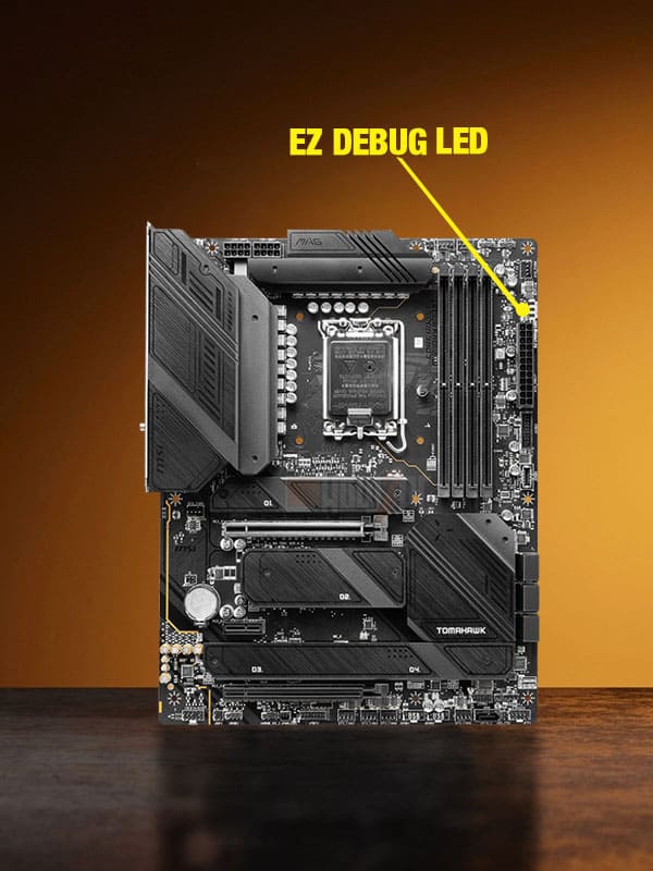 Location of MSI EZ Debug LED